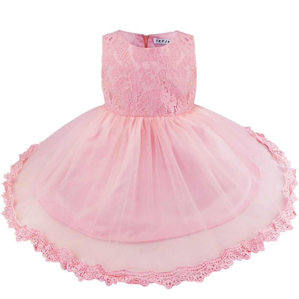 Baby Flower Girls Dress Lace Princess Pageant Wedding Bridesmaid Party Tutu Gown