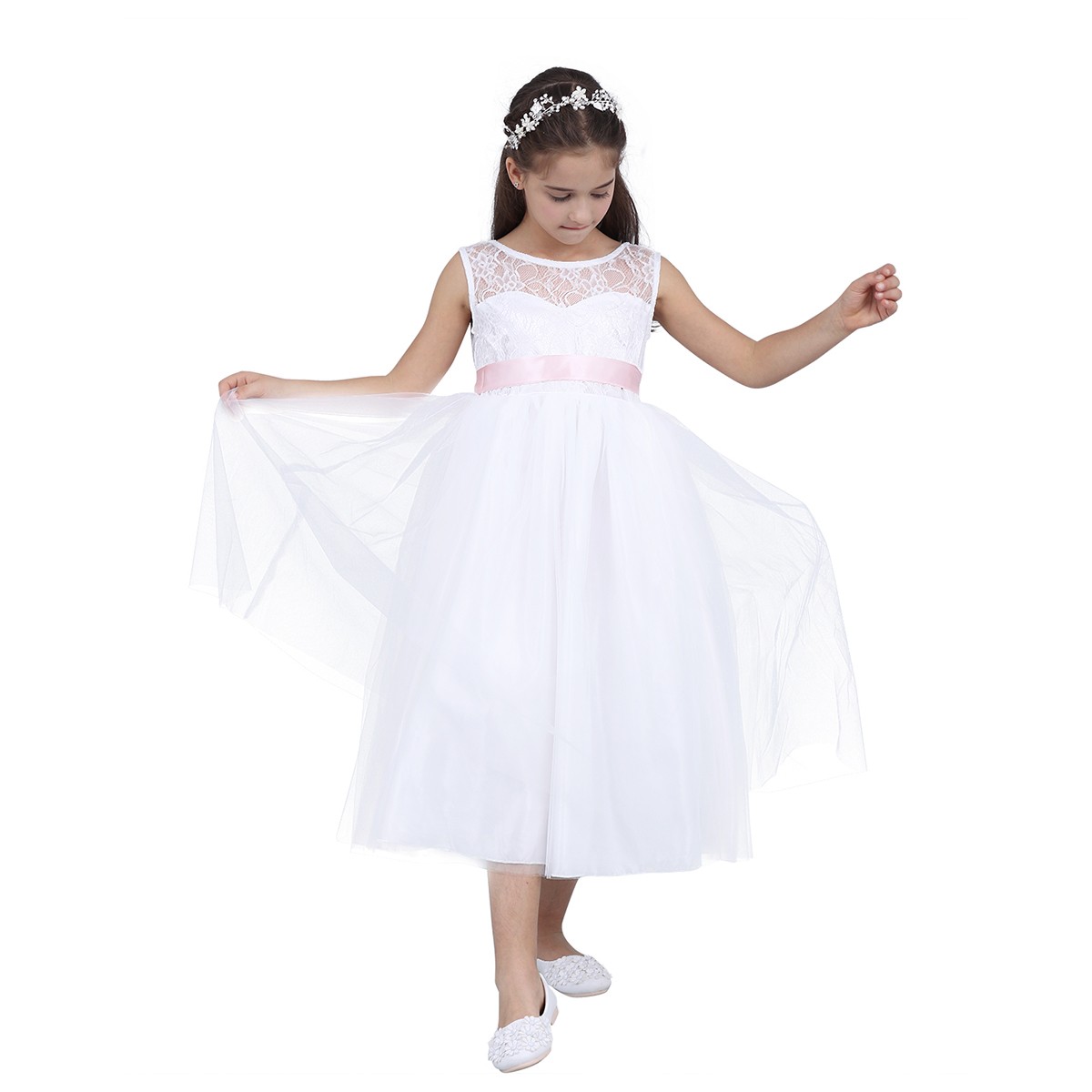 next girls white dresses