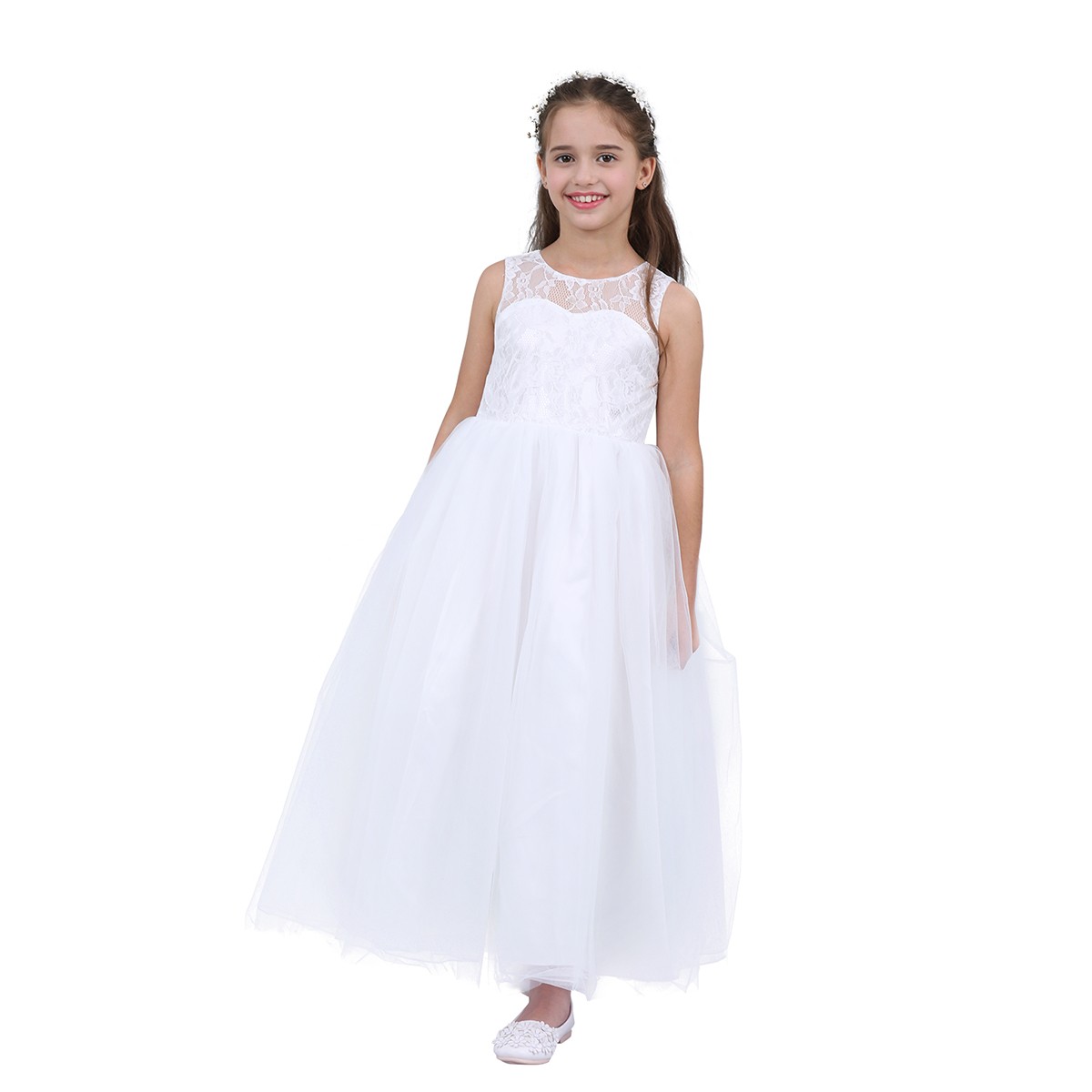 UK Flower Girl Kids Dress Formal Princess Pageant Wedding Birthday Party Dresses