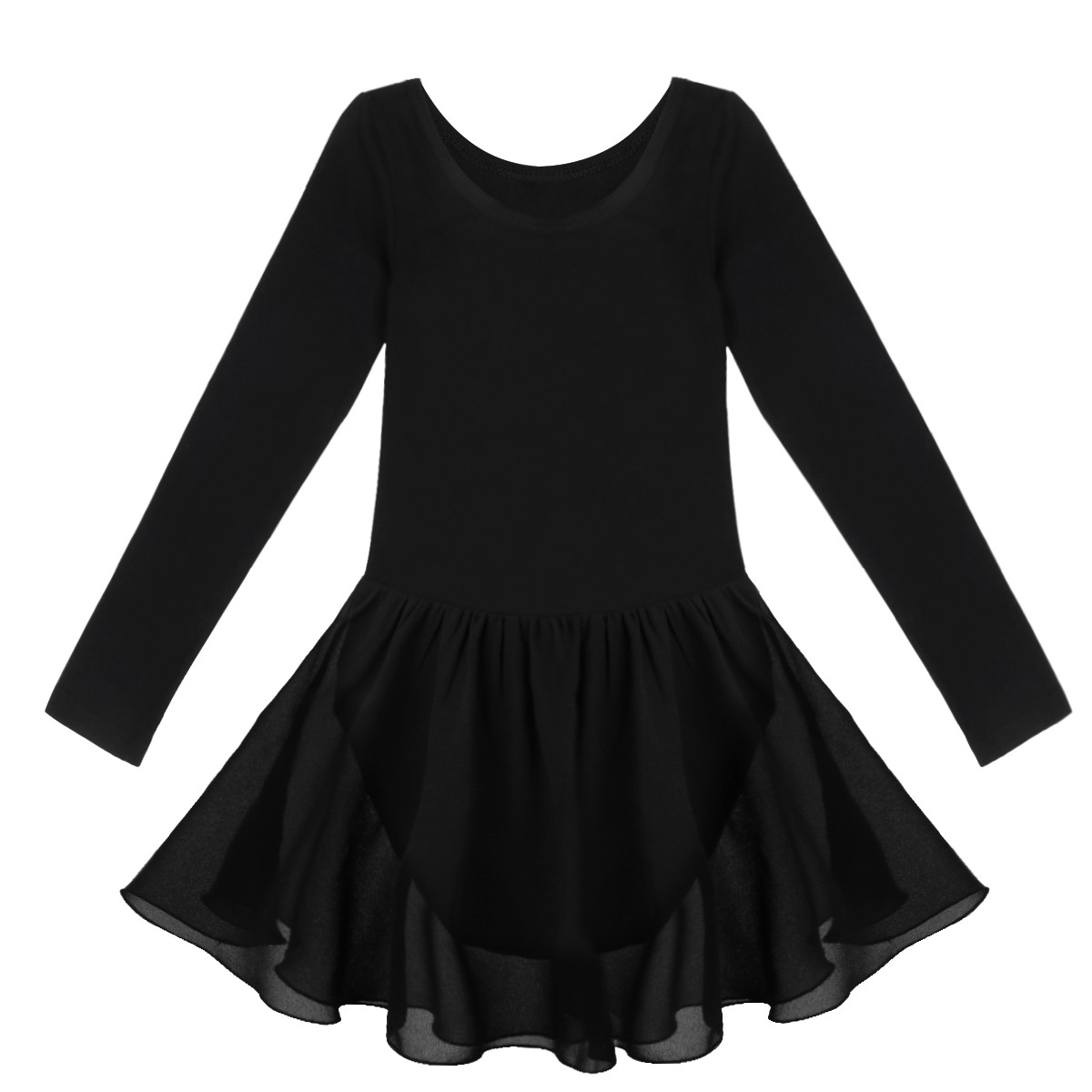 long sleeve dance leotard with skirt