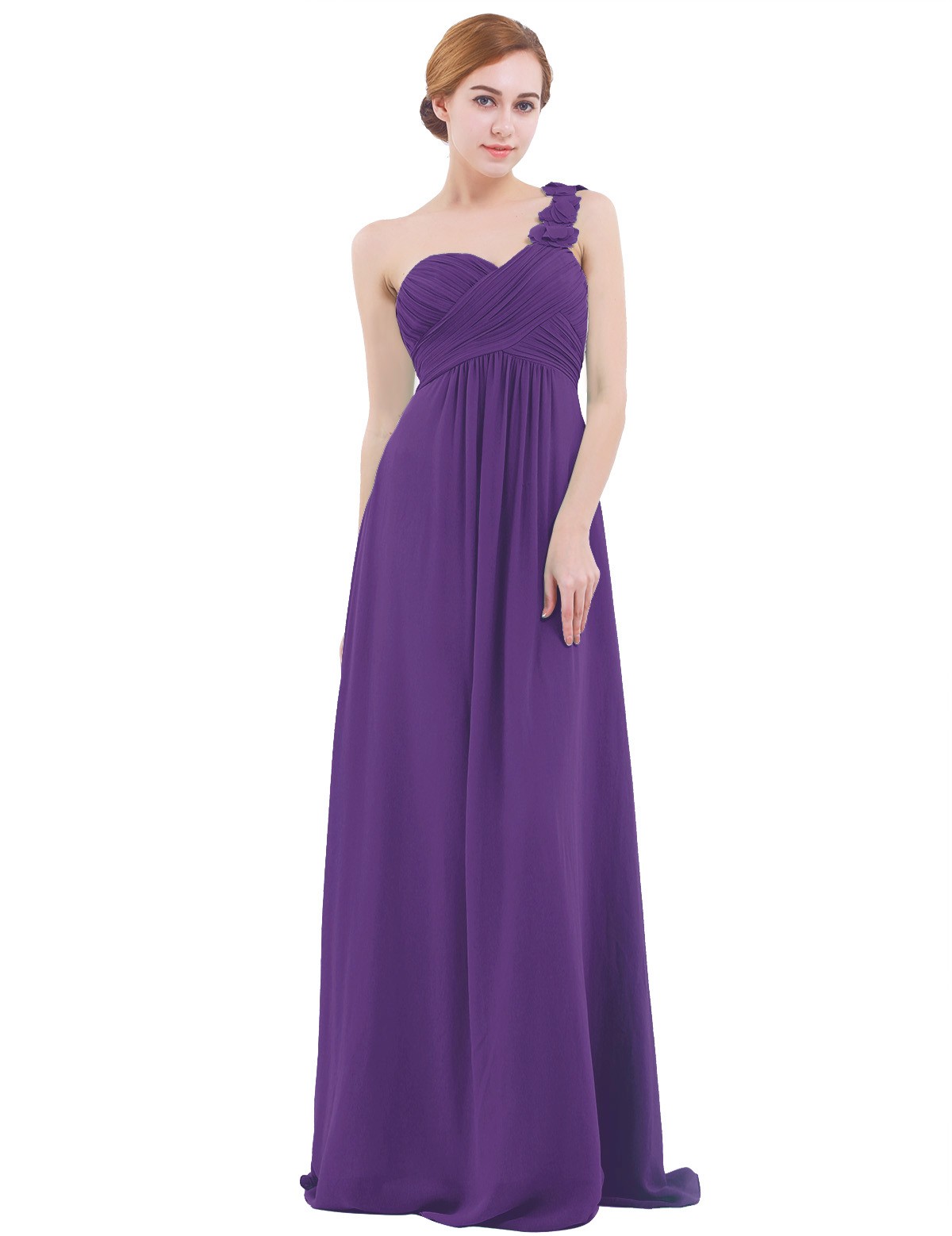 Women Evening Dress Chiffon Pleated Bridesmaid Formal Prom Gown Long Dresses