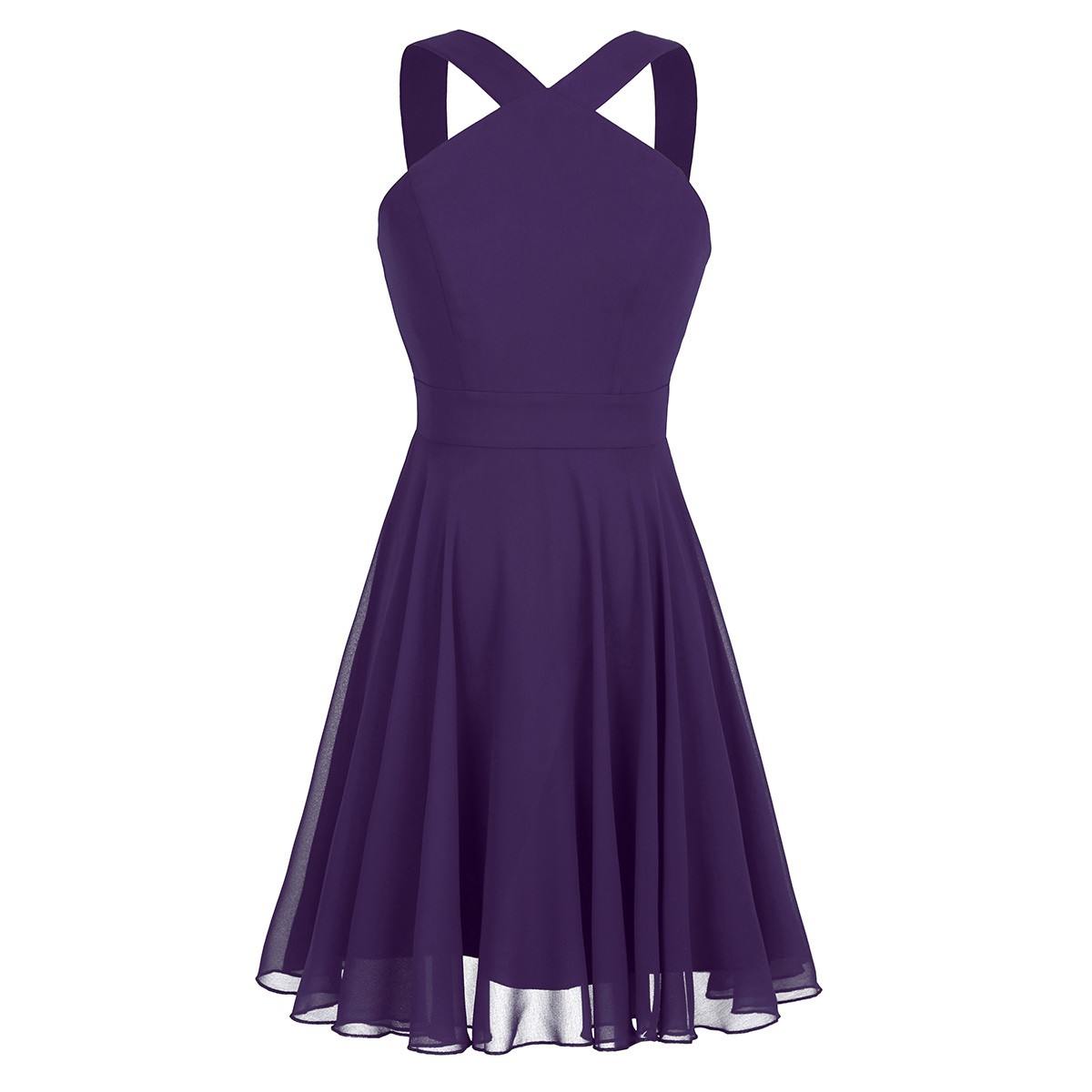 short purple dress