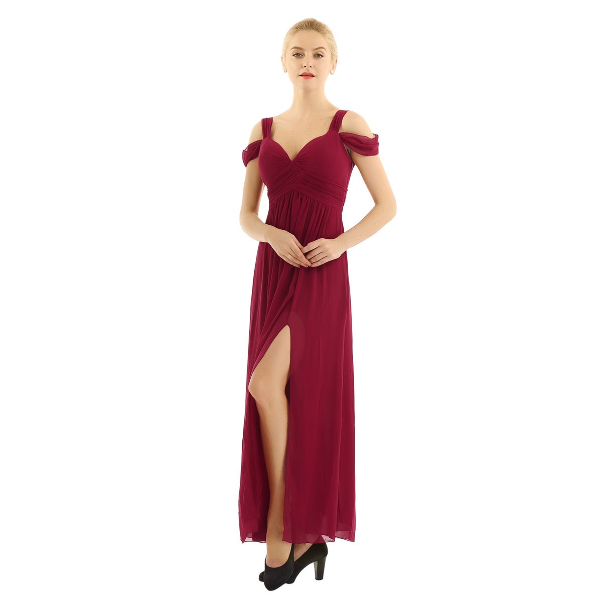 burgundy bridesmaid dressing gowns