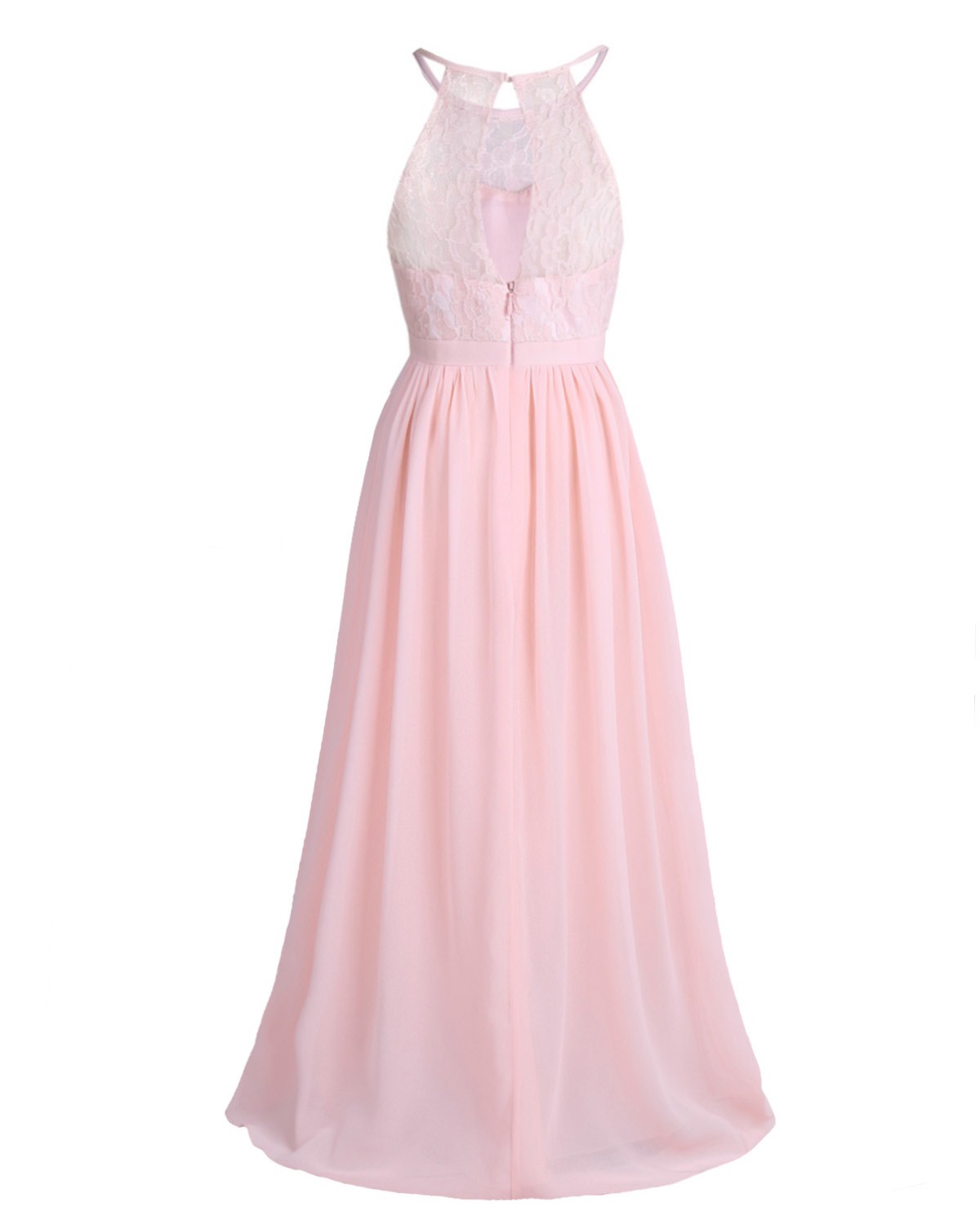 pearl pink flower girl dress