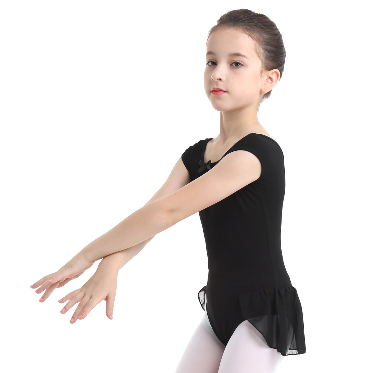 iEFiEL Kids Girls One Piece Long Sleeves Leotard Mock Neck Gymnastics Ballet Dance Costume Jumpsuit Bodysuit Dancewear