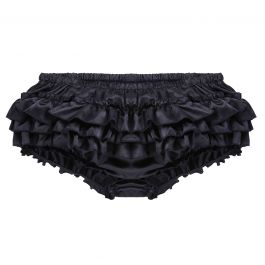 Men Sissy Satin Ruffle Bloomers Iefiel Lingerie Shorts