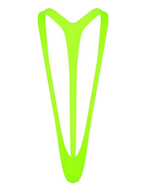 Men Sexy Fluorescence Stretch Open Front and Back Mankini Thong