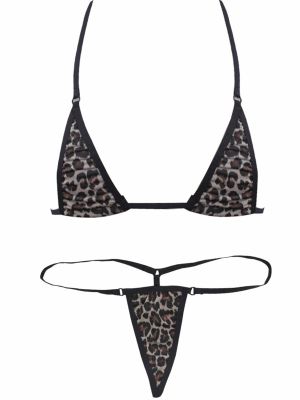 Women Sexy 2pcs Bikini Set Halter Neck Bra and T-back Briefs Swimwear