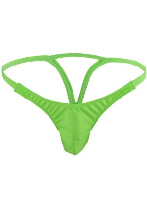 iEFiEL Mens Bulge Pouch G-string Novelty Underwear with Triangle Back