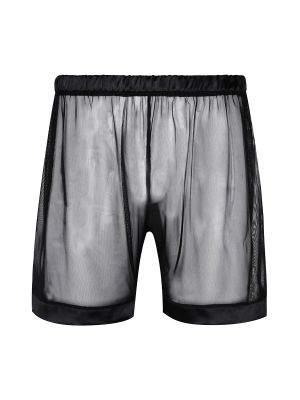 Men Sissy See-through Loose Mesh Boxer Shorts Underwear