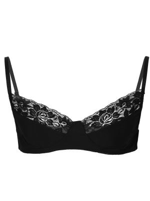 Men Sissy Lace Wire-free Lingerie Bralette Bra Top