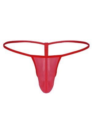 Men Sexy Mesh See Through Bulge Pouch Jockstraps Micro G-string