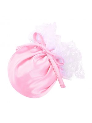 Men Sissy Floral Lace Drawstring Satin Bulge Pouch C-String Mini Briefs