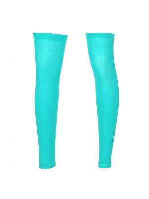iEFiEL Mens Soft Nylon Thigh High Footless Full Leg Sleeve Tight Stockings