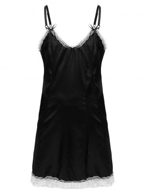 iEFiEL Mens Sissy Smooth Satin Dress Adjustable Spaghetti Shoulder Straps Fancy Vintage Slip Dress Sleepwear