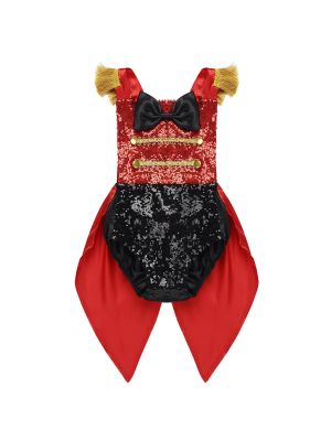 iEFiEL Infant Baby Girls Showman Ringmaster Circus Costume Sleeveless Sequined Bowknot Romper for Halloween Cosplay Party