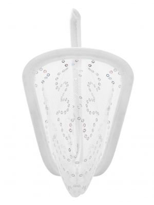Men Sexy Sequins Mesh Bulge Pouch See Through Mini G-string