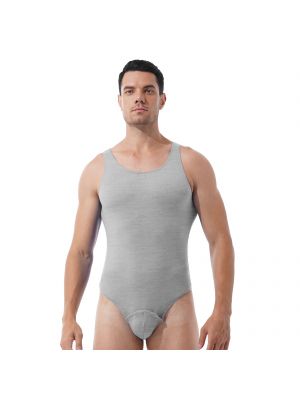 iEFiEL Grey Men Fitness Workout Gym Sleeveless Vest Shirt Sportswear Bodysuit