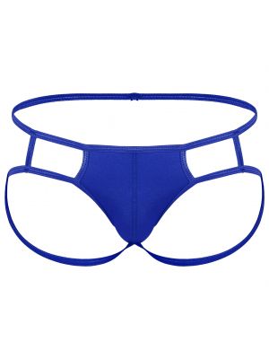 iEFiEL Men Bulge Pouch Underwear Jockstrap T-back G-string Elastic Low Waist Strappy Thongs