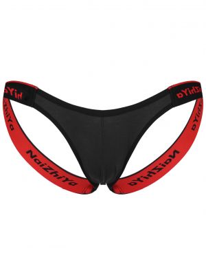 iEFiEL Men Bulge Pouch Briefs Elastic Wide Waistband Training Jockstrap G-string Athletic Thong Underwear