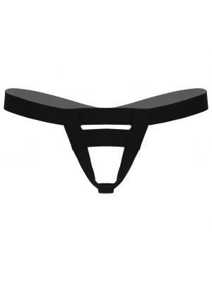iEFiEL Mens Jockstrap T-back Hollow Out Thongs Elastic Waistband G-string Underpants Underwear