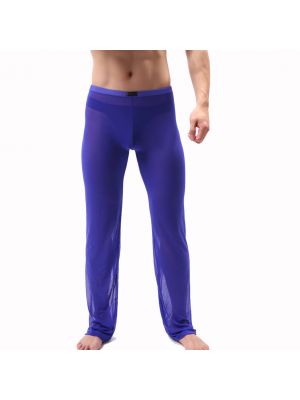 iEFiEL Mens Casual See-though Mesh Pajama Bottoms Ultra-thin Soft Pants Nightwear
