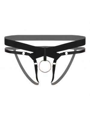 Mens Crotchless Strappy G-string Thongs O Ring Beaded T-back Underwear
