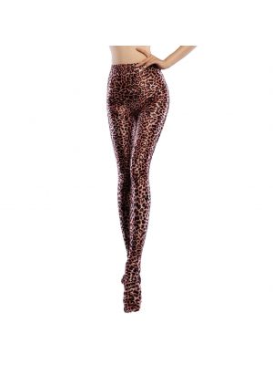 iEFiEL Womens Stylish Leopard Print Leggings Ladies Elastic Waistband Pantyhose Skinny Pants