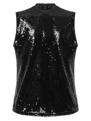 iEFiEL Mens Sparkling Sequins T-shirt Sleeveless Invisible Zipper Tank Tops Disco Nightclub Party Costume 