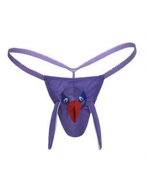 iEFiEL Mens Bulge Pouch Bird Head G-string Low Waist Role Play T-back Thongs Underwear