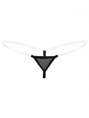 iEFiEL Womens Sexy Transparent Waistband Thongs See-through Mesh G-string Underwear