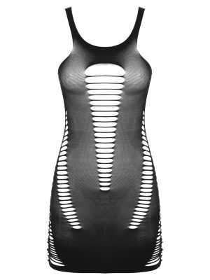 Womens Sleeveless Hollow Out Mini Dress Babydolls Sleepwear