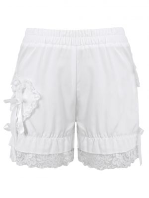iEFiEL Kids Girls Casual Lace Ruffle Tiered Bowknot Decor Bloomers Shorts