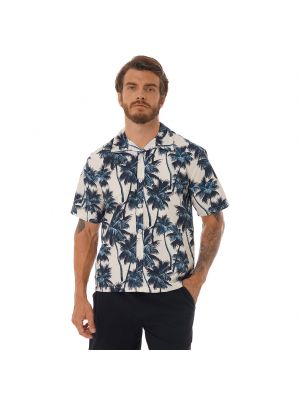 iEFiEL Mens Fashion Coconut Tree Printed Shirt Travel Beach Loose Short Sleeve Button Shirts