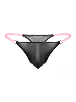 iEFiEL Mens Sissy See-through Mesh Bulge Pouch Thong T-back Low Rise G-string Underwear
