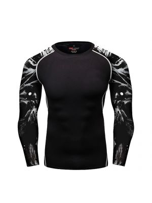 iEFiEL Mens Stretchy Sports Long Sleeve T-shirt Moisture-wicking Gym Fitness Cycling Top
