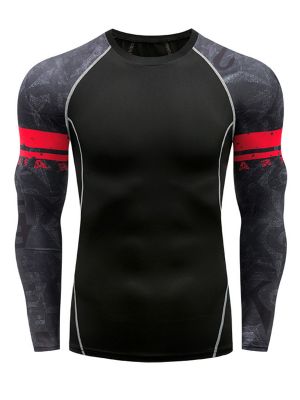 iEFiEL Mens Quick Dry Swim Rash Guard Long Sleeve Compression Moisture Absorbing Workout Tops