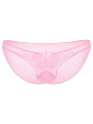 iEFiEL Mens Sissy Butterfly Embroidery Briefs See-through Mesh Bulge Pouch Underpants Underwear