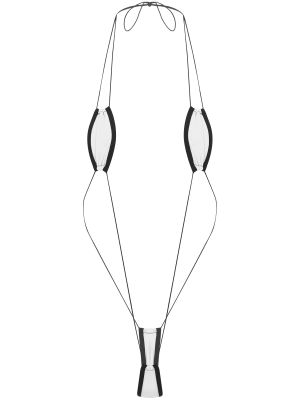 Women Sexy Monokini One Piece Swimsuit Tying Halter Backless G-String Bikini