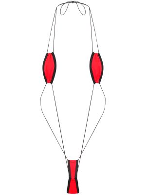 Women Sexy Monokini One Piece Swimsuit Tying Halter Backless G-String Bikini