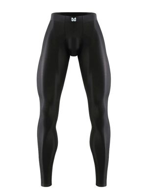 Men Silky Elastic Waistband Smooth Stretchy Yoga Leggings