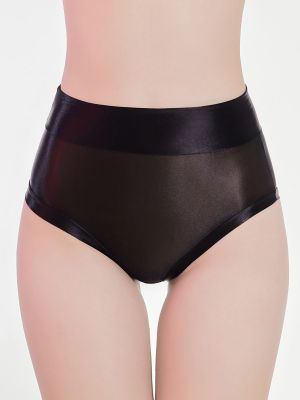 Women Glossy High Waist See-through Panties