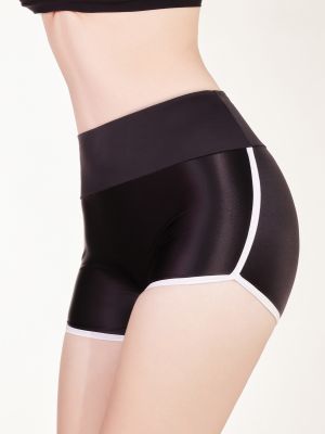 Women Glossy Tight Fitting Gymnastic Yoga Shorts