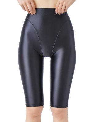 Women Glossy High Waist Stretchy Yoga Leggings