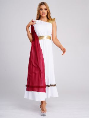 Women Greek Goddess Princess Costume Sleeveless A-line Roman Empress Toga