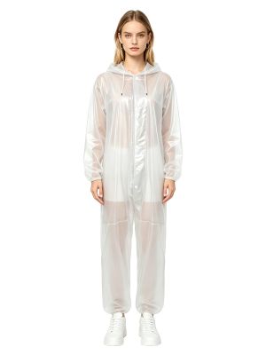 Adult Full-body Waterproof Raincoat Hooded One-piece Worker Jumpsuit