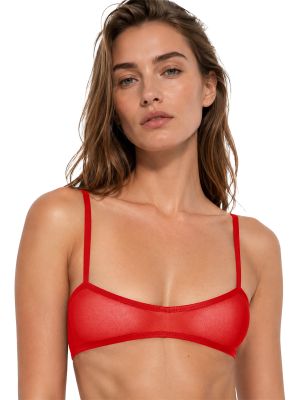 Women Sheer Mesh Wirefree Bralette Mini Lingerie Top for Date Night & Sleepwear