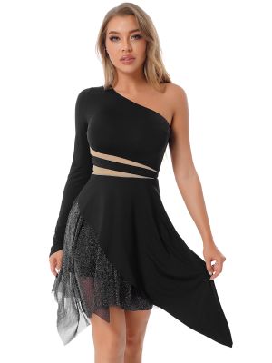 iEFiEL Latin Dance Dress Women Latin Dress Competition Rumba Costume Dance Skirt