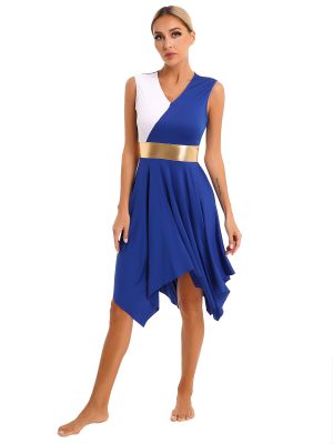iEFiEL Womens Color Block Praise Liturgical Dancewear Tunic
