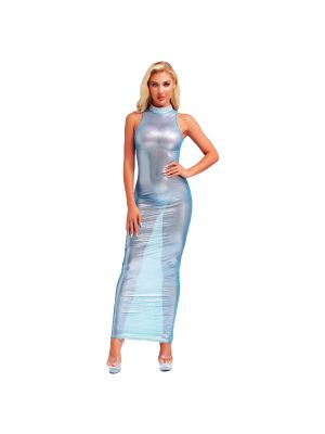 Womens Dresses Sheer Pencil Dress Stretchy Maxi Dress Slim Fit Iridescent Rave
